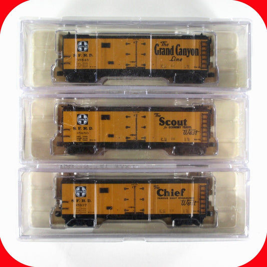 N Scale **ATSF Reefer** 3-Car Set - Intermountain / Tex-N-Rails Series 15 **RARE