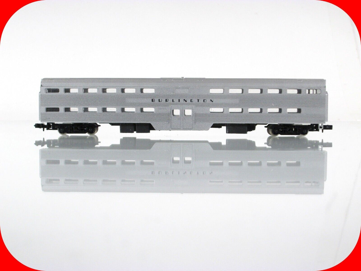N Scale BURLINGTON Bi-Level Passenger Commuter Coach Car -- CB&Q -- Con-Cor 4424