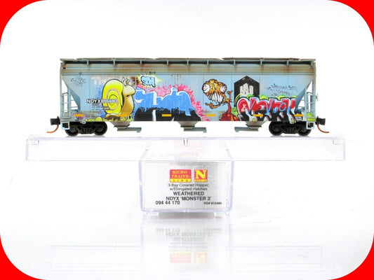 N Scale ***NDYX - MONSTER 3***  Weathered Hopper #815480 - Micro Trains 09444170