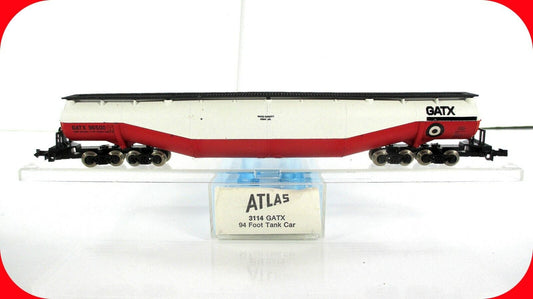N Scale General American Tx Jumbo Whale Belly 94 Tank Car GATX 96500, Atlas 3114
