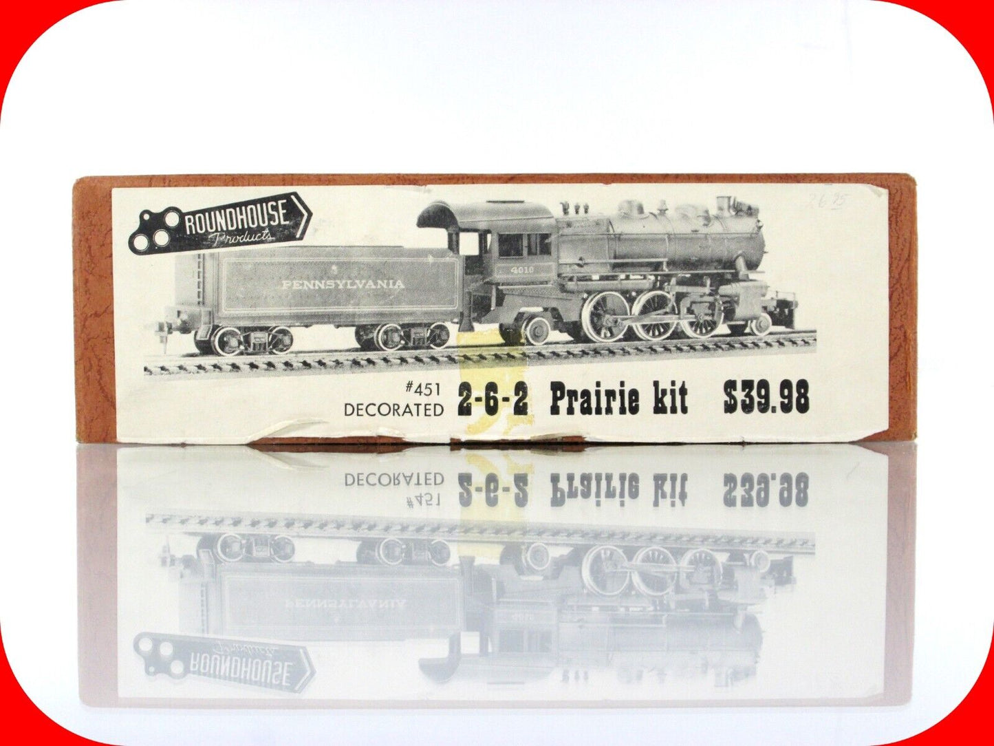 HO Scale Pennsylvania 2-6-2 Prairie Locomotive Metal Kit, PRR #451 - Roundhouse
