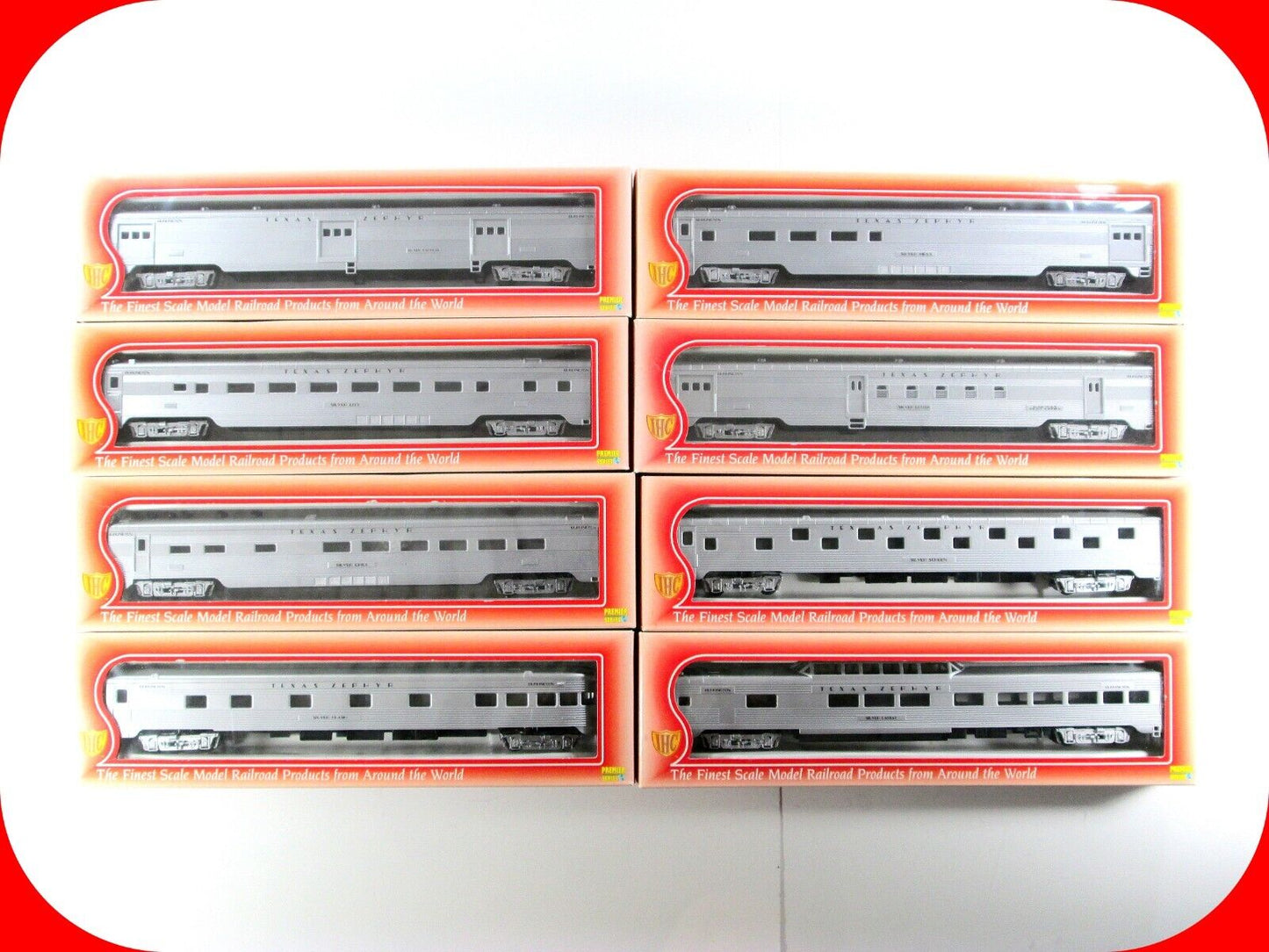 HO Scale BURLINGTON *TEXAS ZEPHYR* Lightweight Passenger 8-Car Set - IHC 47308