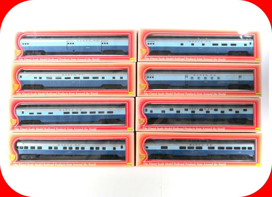 HO Scale SANTA FE *BLUE GOOSE* Passenger Car 8-Pack Set - IHC 48018 **RARE
