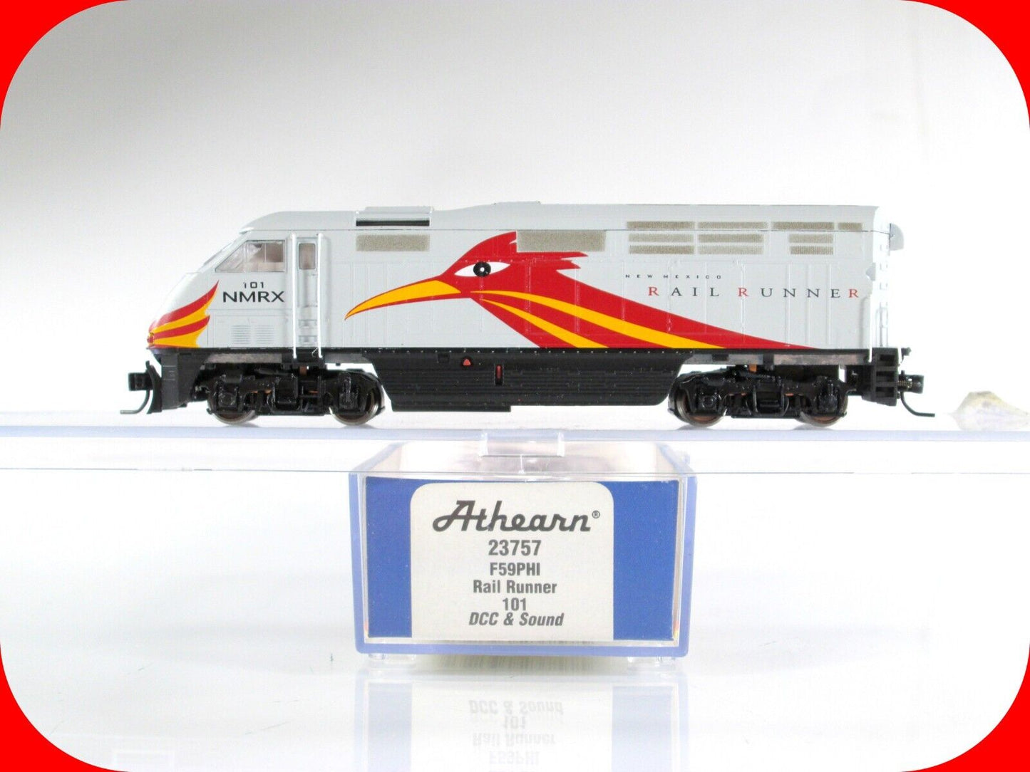 N Scale NEW MEXICO F59PHI Locomotive NMRX 101 - Athearn 23757, DCC Tsunami Sound