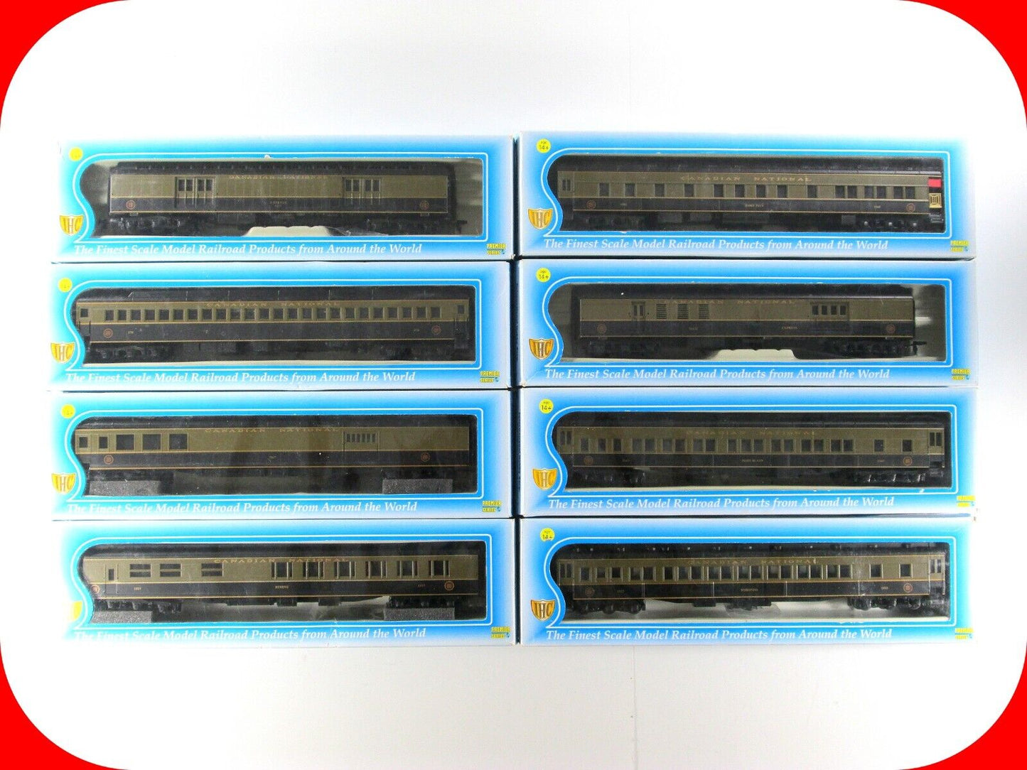 HO Scale CANADIAN NATIONAL Heavyweight Passenger Car 8-Pack Set - IHC 49108