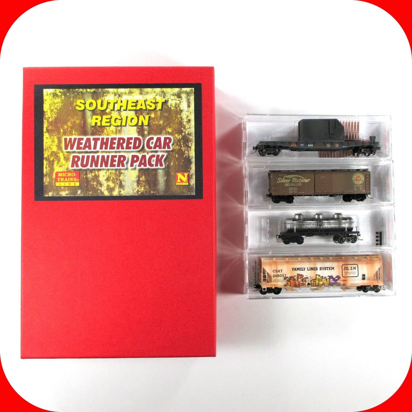 N Scale SOUTHEAST REGION - Flat, Tank, Hopper, Box Car *WEATHERED - Micro Trains