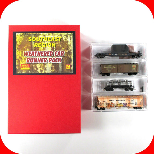 N Scale SOUTHEAST REGION - Flat, Tank, Hopper, Box Car *WEATHERED - Micro Trains