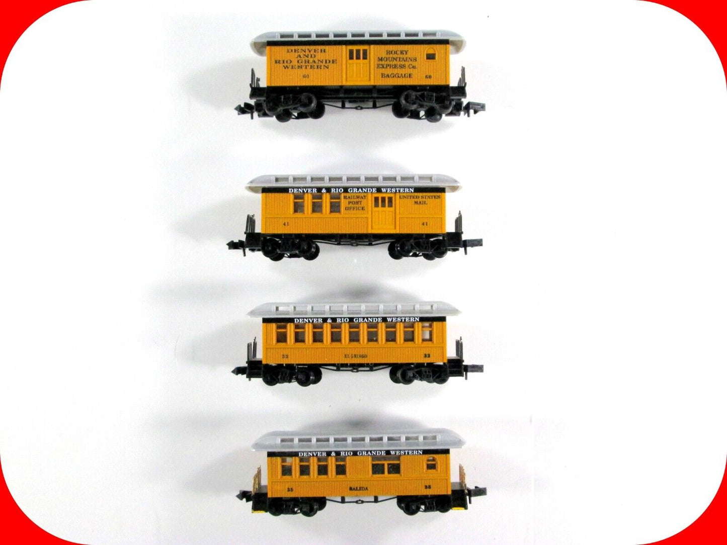 N Scale ***DENVER & RIO GRANDE WESTERN*** SILVERTON Overton 4-Pack -- Roundhouse