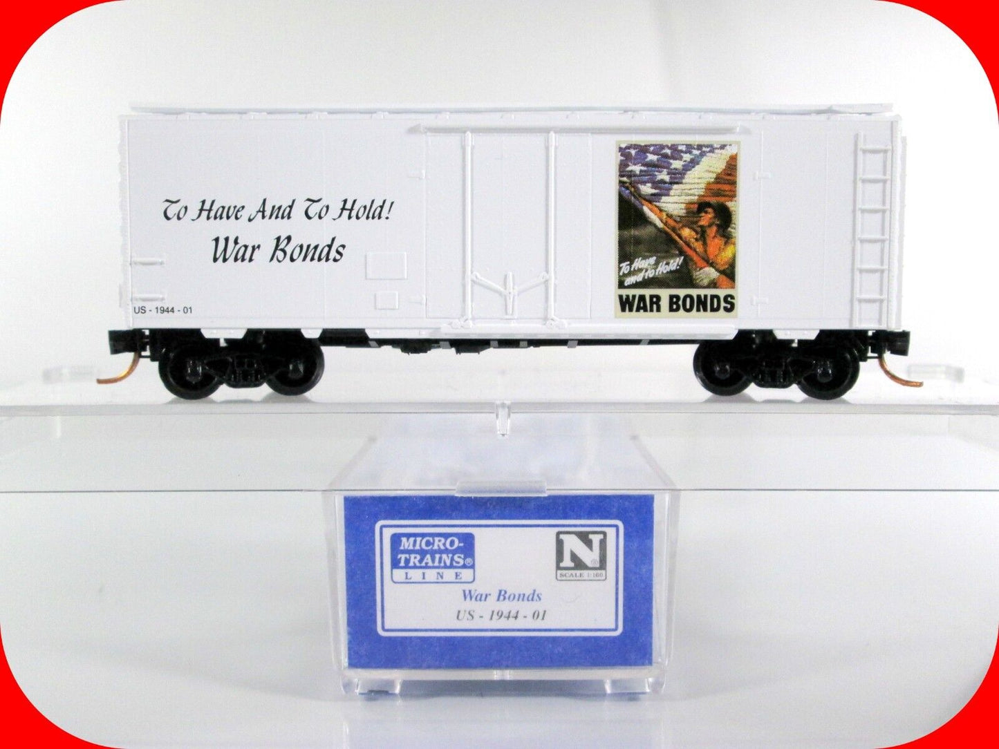 N Scale **WAR BONDS**  WWII Poster Art 40' Box Car - 1944 - Micro Trains Special