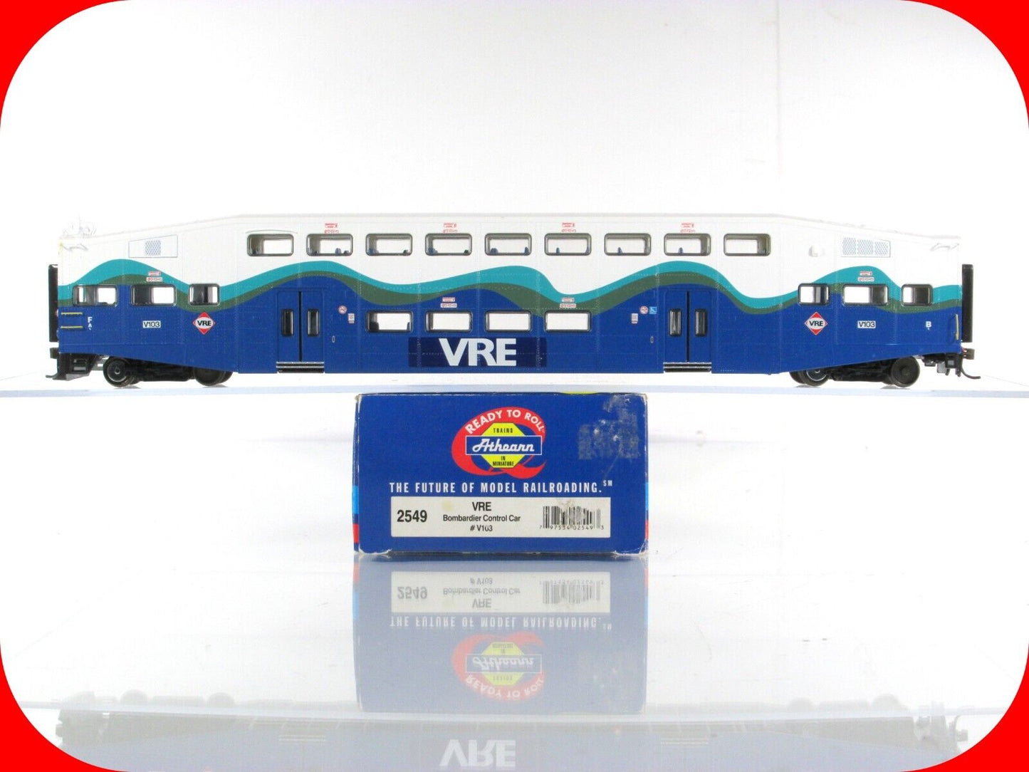 HO Scale VIRGINIA RAILWAY EXPRESS Bombardier Control Car VRE #V103 -Athearn 2549