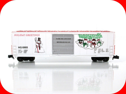 N Scale HOLIDAY GREETINGS / MERRY CHRISTMAS 50' Box Car, HG 6993 - Bev-Bel 10047
