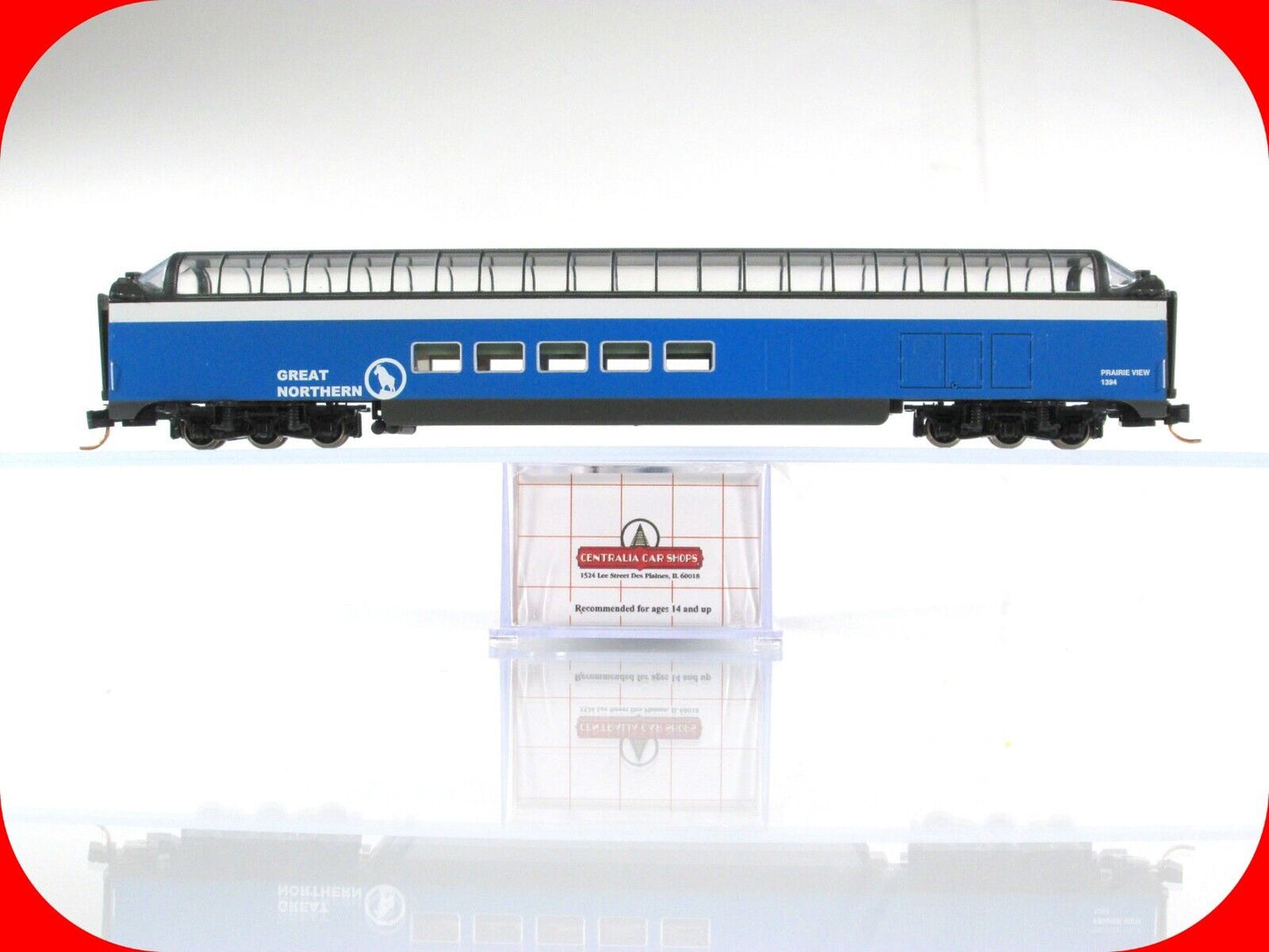 N Scale GREAT NORTHERN SUPERDOME *PRAIRIE VIEW* #1394 - Intermountain, Centralia