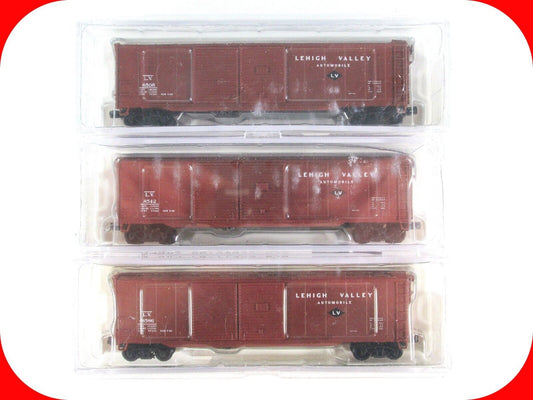 N Scale LEHIGH VALLEY Box Car 3-Pack - LV 8508, 8542, 8586 - Intermountain / BLW