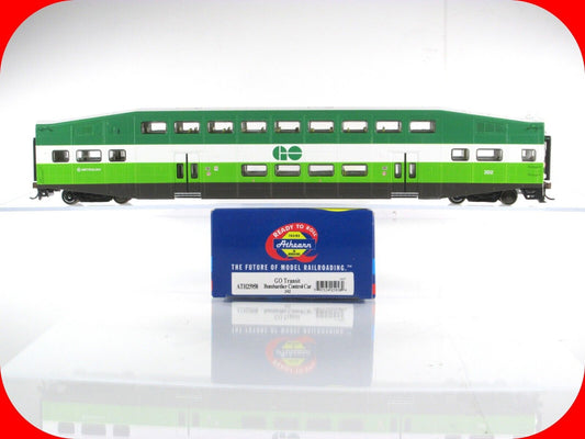 HO Scale GO TRANSIT BOMBARDIER Bi-Level Passenger Control Car #302 Athearn 25958