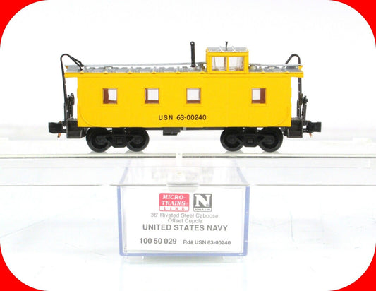 N Scale ***US NAVY*** 36' Cupola Caboose - USN 63-00240 -- Micro Trains 10050029