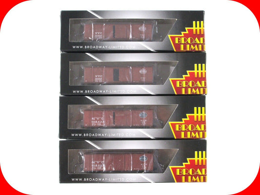 N Scale ***NEW YORK CENTRAL*** Post-1955 Steel Box Car 4-Pack - Broadway Limited