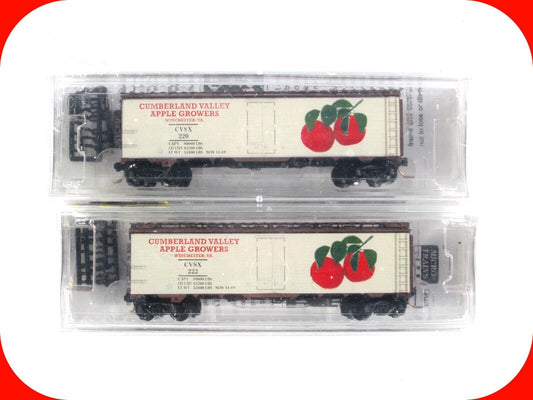 N Scale **CUMBERLAND VALLEY APPLE GROWERS** Reefer 2-Pack - Micro Trains Special