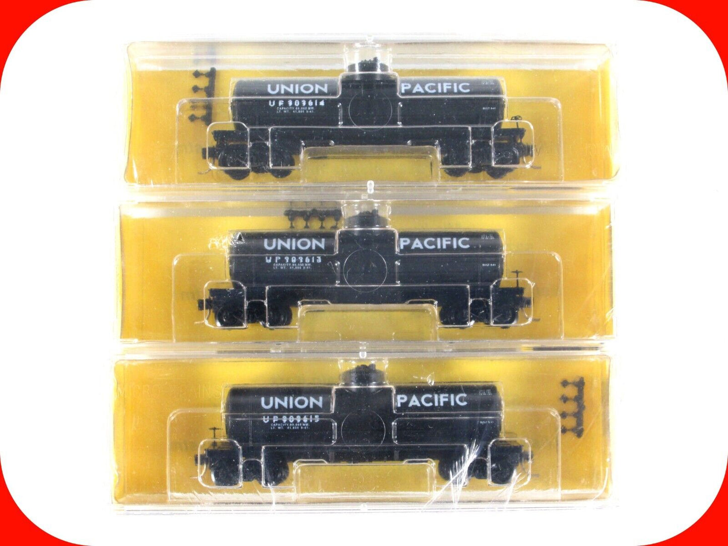 N Scale ***UNION PACIFIC*** Tank Car 3-Pack -- Micro Trains / Al's Kustom **RARE