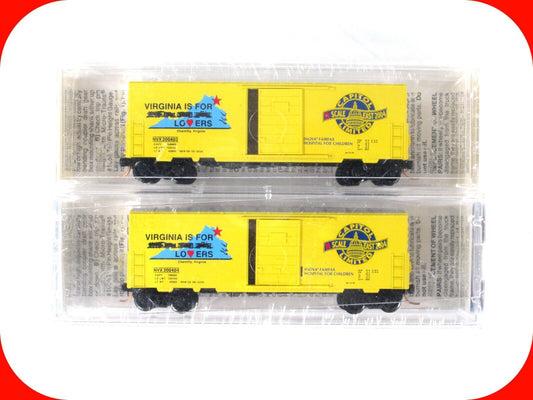 N Scale **VIRGINIA is for LOVERS** Capitol Ltd Box Car Set 2 - Micro Trains Spec