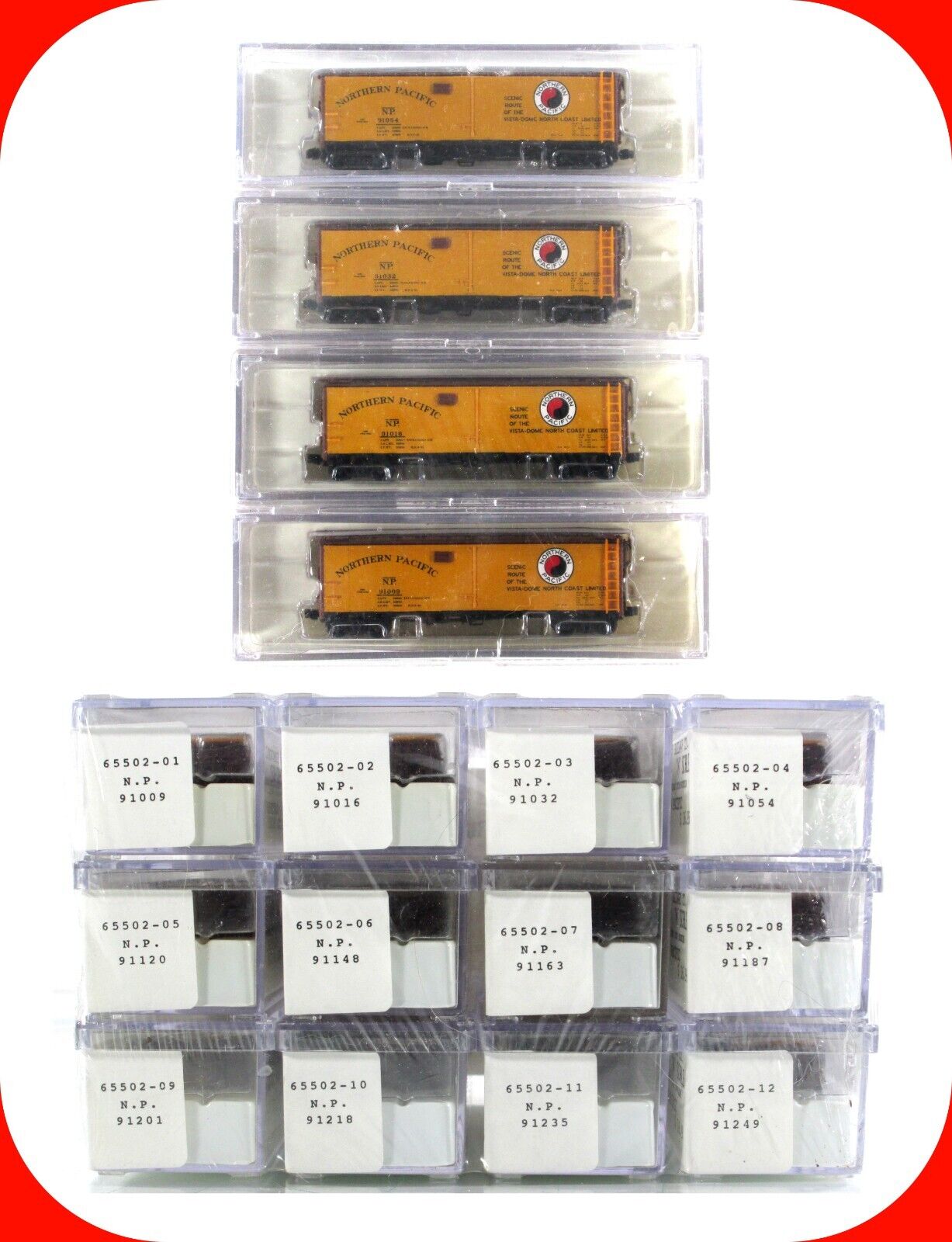 N Scale ***NORTHERN PACIFIC*** R-40-23 Reefer 12-Car Set --- Intermountain 65502