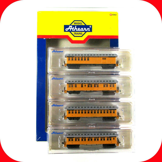 N Scale **DENVER RIO GRANDE** Old-Time Overland Passenger 4-Pack - Athearn 11866