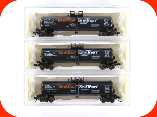N Scale **TankTrain** 50' GATX Tanker Set - Premiere Editions, Atlas 2652 **RARE
