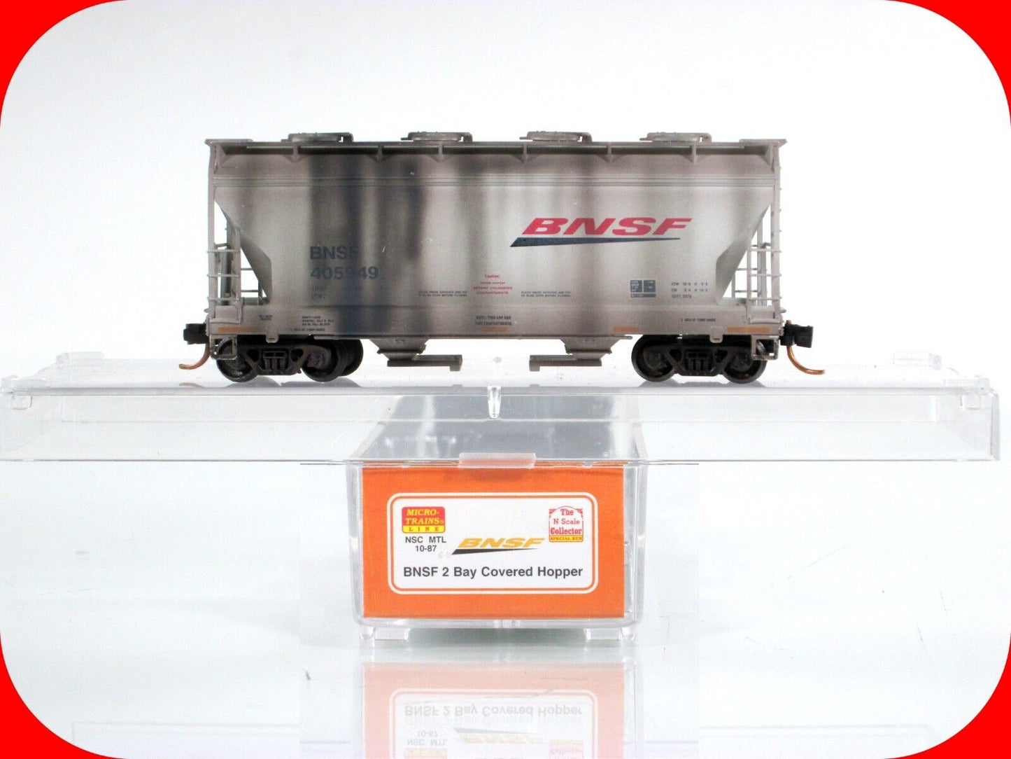 N Scale **BNSF** Weathered 2-Bay Hopper #405949 - Micro Trains Special NSC 10-87