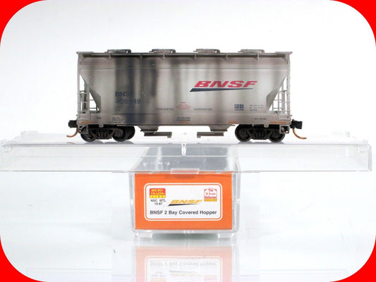 N Scale **BNSF** Weathered 2-Bay Hopper #405949 - Micro Trains Special NSC 10-87