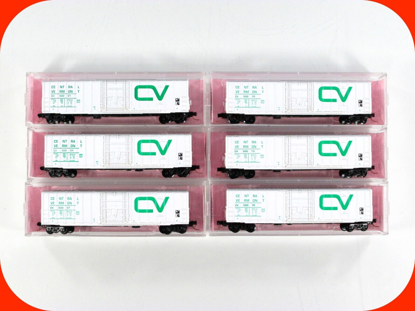 N Scale **CENTRAL VERMONT** 50' Box Car Set - Premiere Editions 2459, MTL **RARE