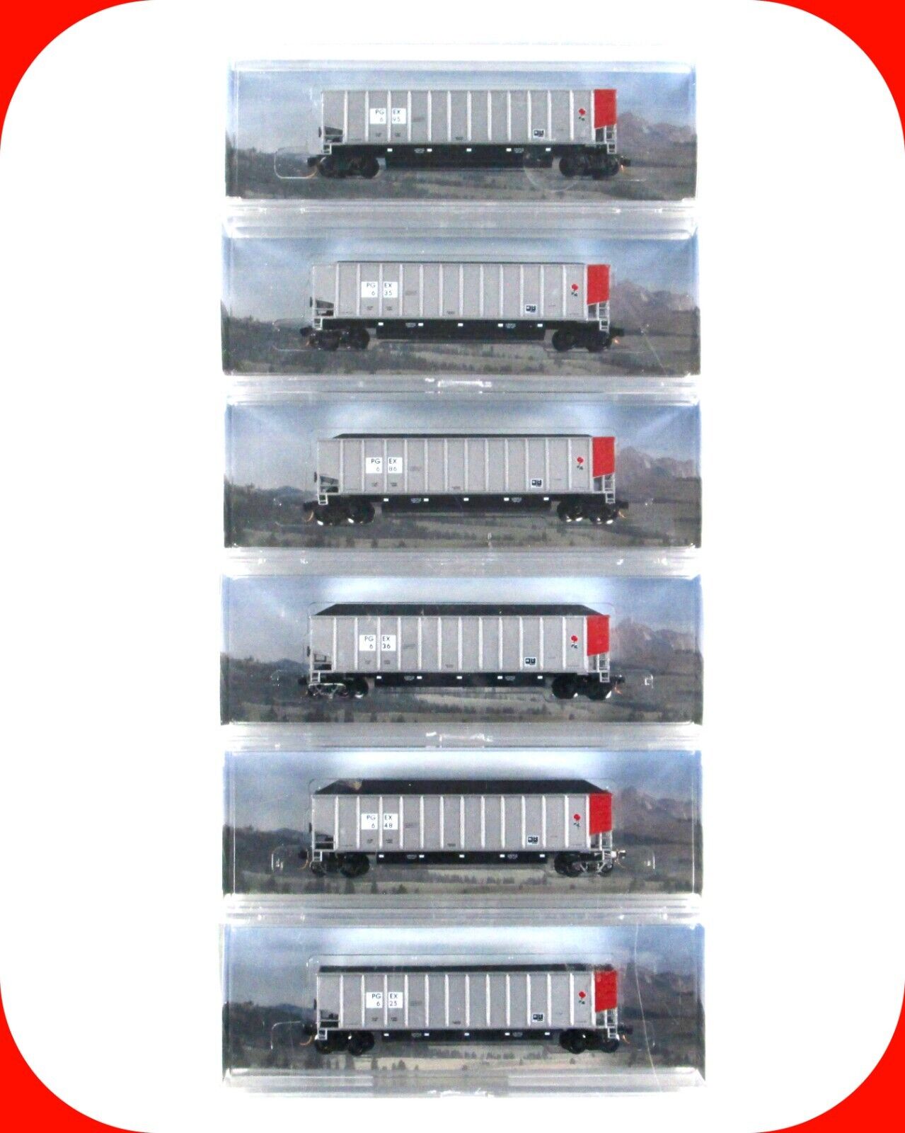 N Scale **Portland General Electric** Twin-Tub Coalporter 6-Set, PGEX - LBF 5419