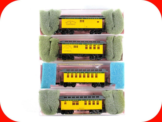 N Scale **VIRGINIA & TRUCKEE** OVERTON Old Time Passenger 4-Car Set --Roundhouse