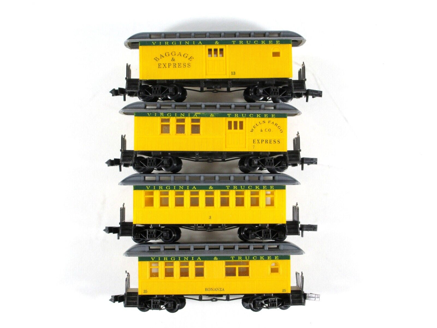 N Scale **VIRGINIA & TRUCKEE** OVERTON Old Time Passenger 4-Car Set --Roundhouse