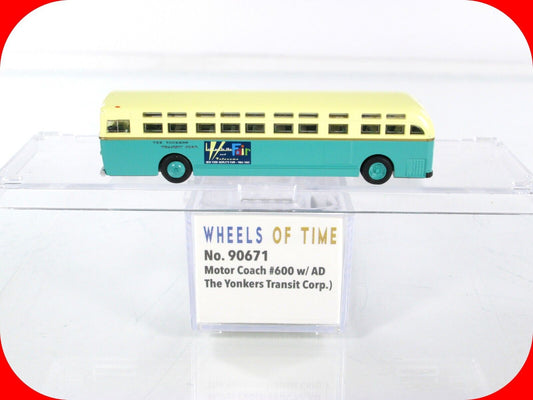 N Scale ***YONKERS TRANSIT CORP.*** Motor Coach, Ad, #600 - WHEELS of TIME 90671
