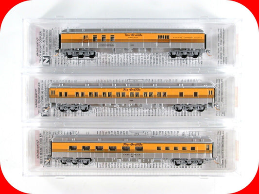 N Scale DENVER RIO GRANDE WESTERN / D&RGW Passenger Car 3-Pack Set -Micro Trains