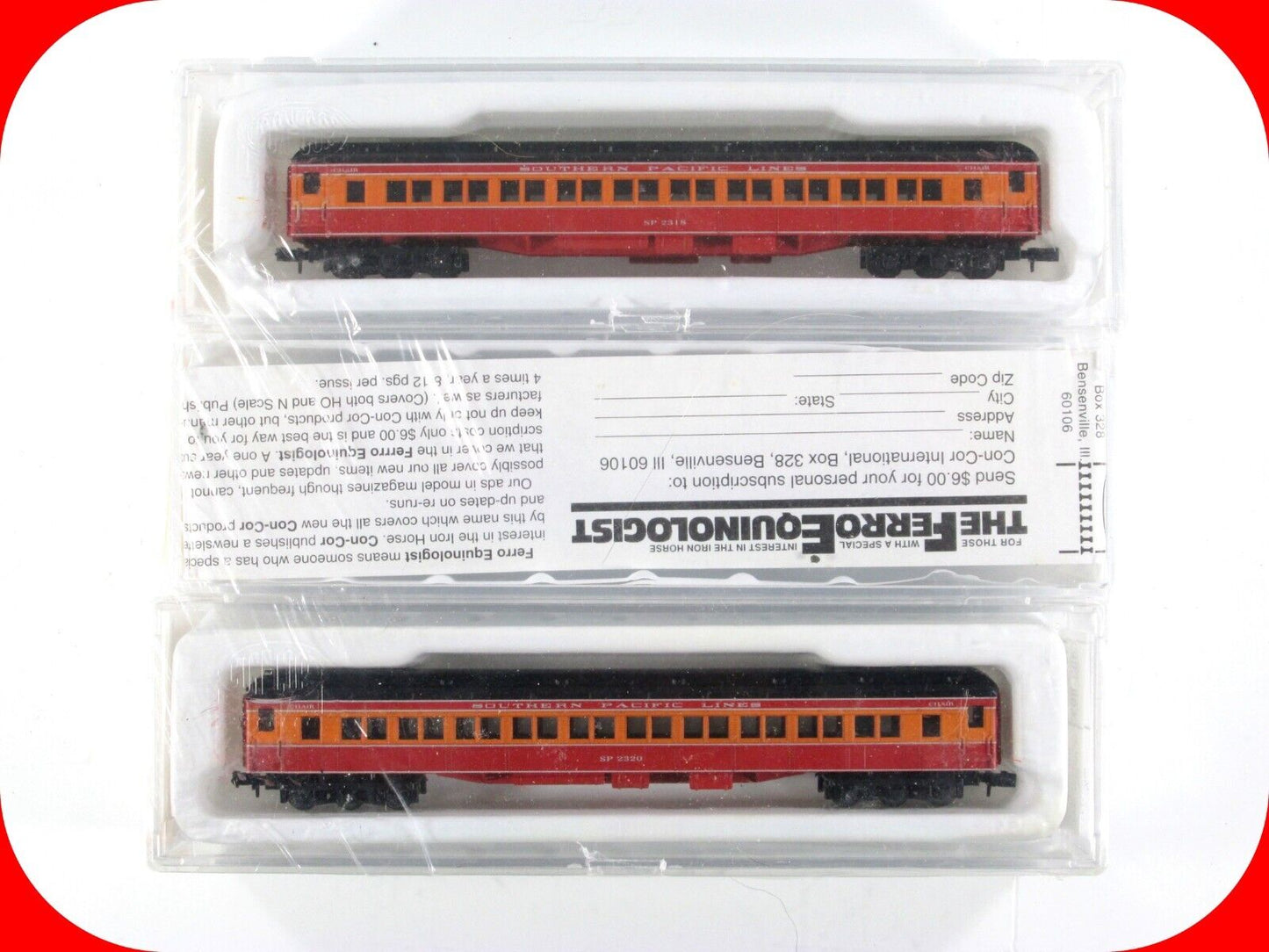 N Scale **SOUTHERN PACIFIC DAYLIGHT** 3-Coach Set - Con-Cor 571903 **VERY RARE**