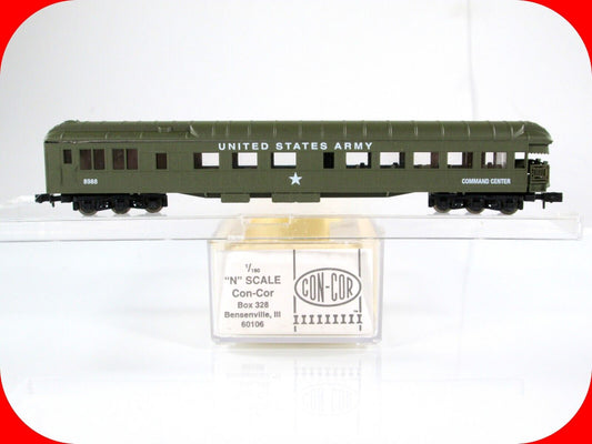 N Scale UNITED STATES ARMY Observation Command Center Car #8988, Con-Cor **RARE*