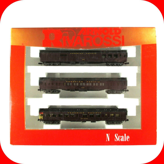 N Scale *CANADIAN PACIFIC* Heavyweight 3-Passenger Set - Arnold / Rivarossi 0591