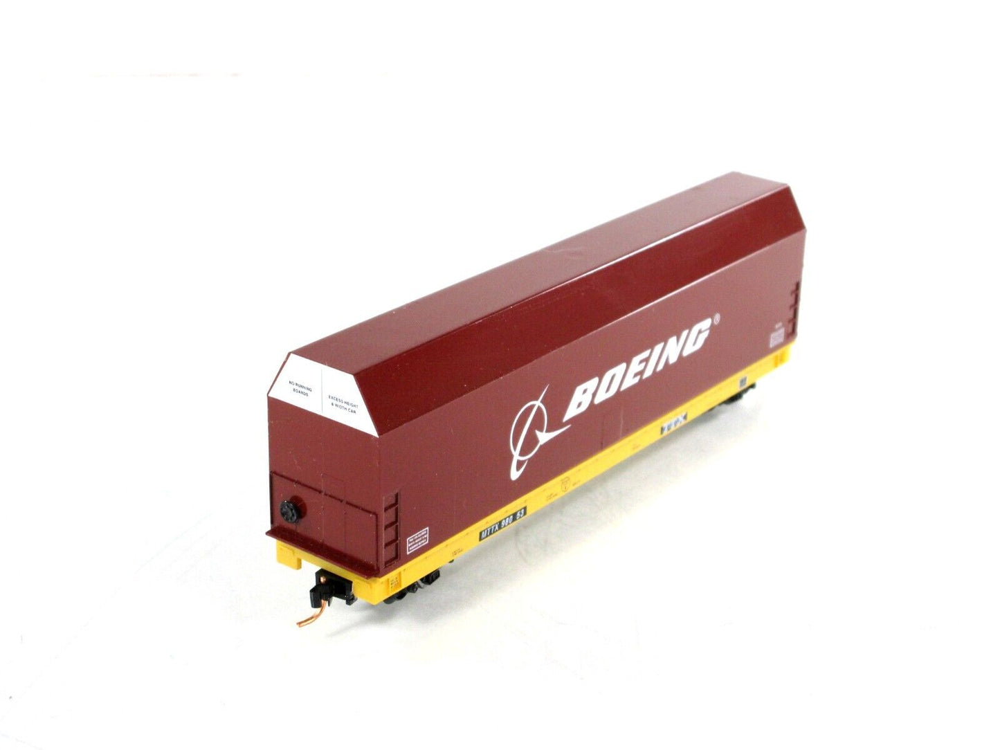 N Scale ***BOEING SKYBOX*** on Flat Car, TTX  98053 - Hubert's / LBF,  MTL Cplrs