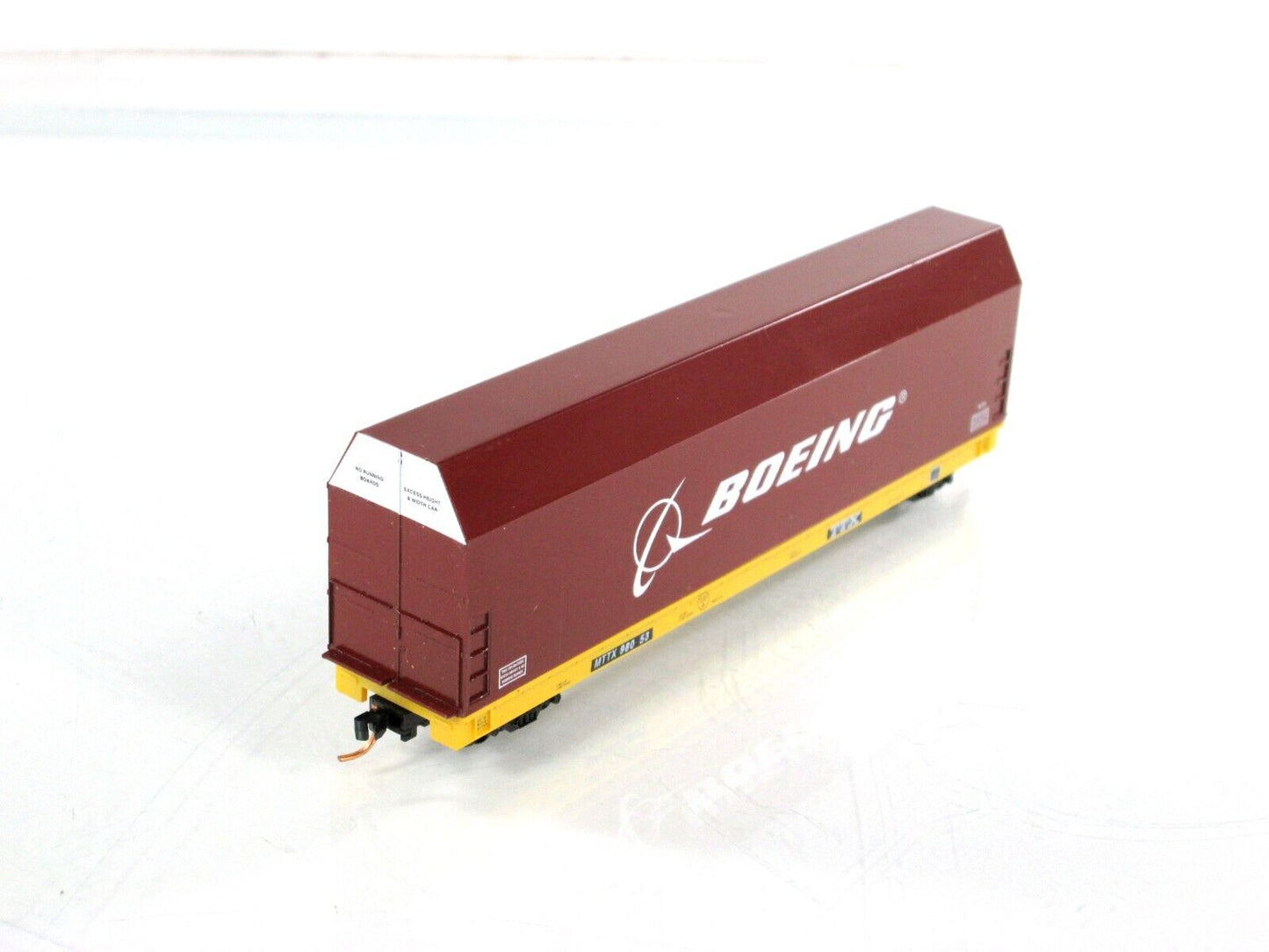 N Scale ***BOEING SKYBOX*** on Flat Car, TTX  98053 - Hubert's / LBF,  MTL Cplrs
