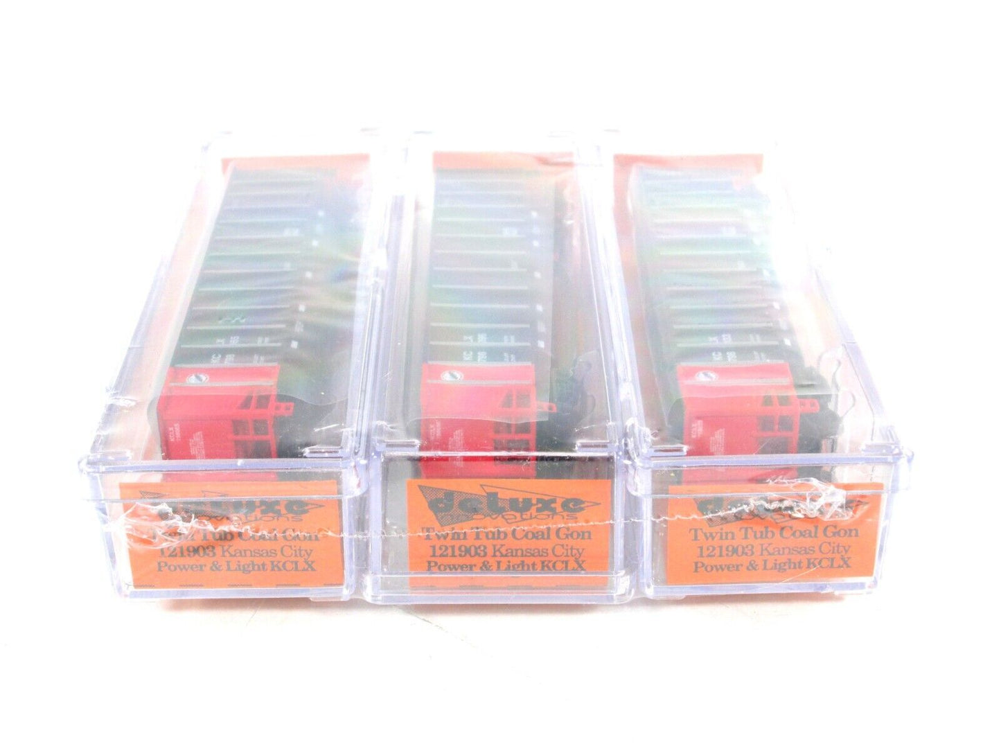 N Scale **KANSAS CITY POWER & LIGHT** Twin Tub Coal Gondola 3-Set -Deluxe 121903