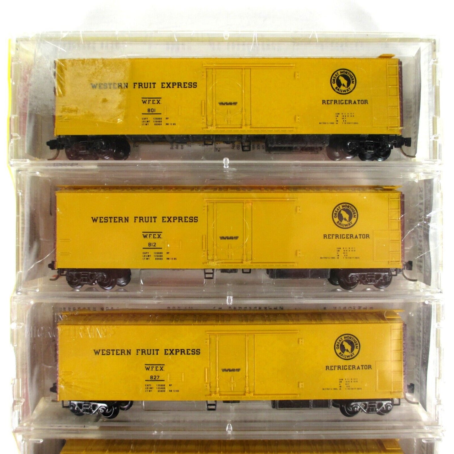 N Scale **GN WESTERN FRUIT EXPRESS** Reefer 6-Pack #1 - Kadee Micro Trains 69012
