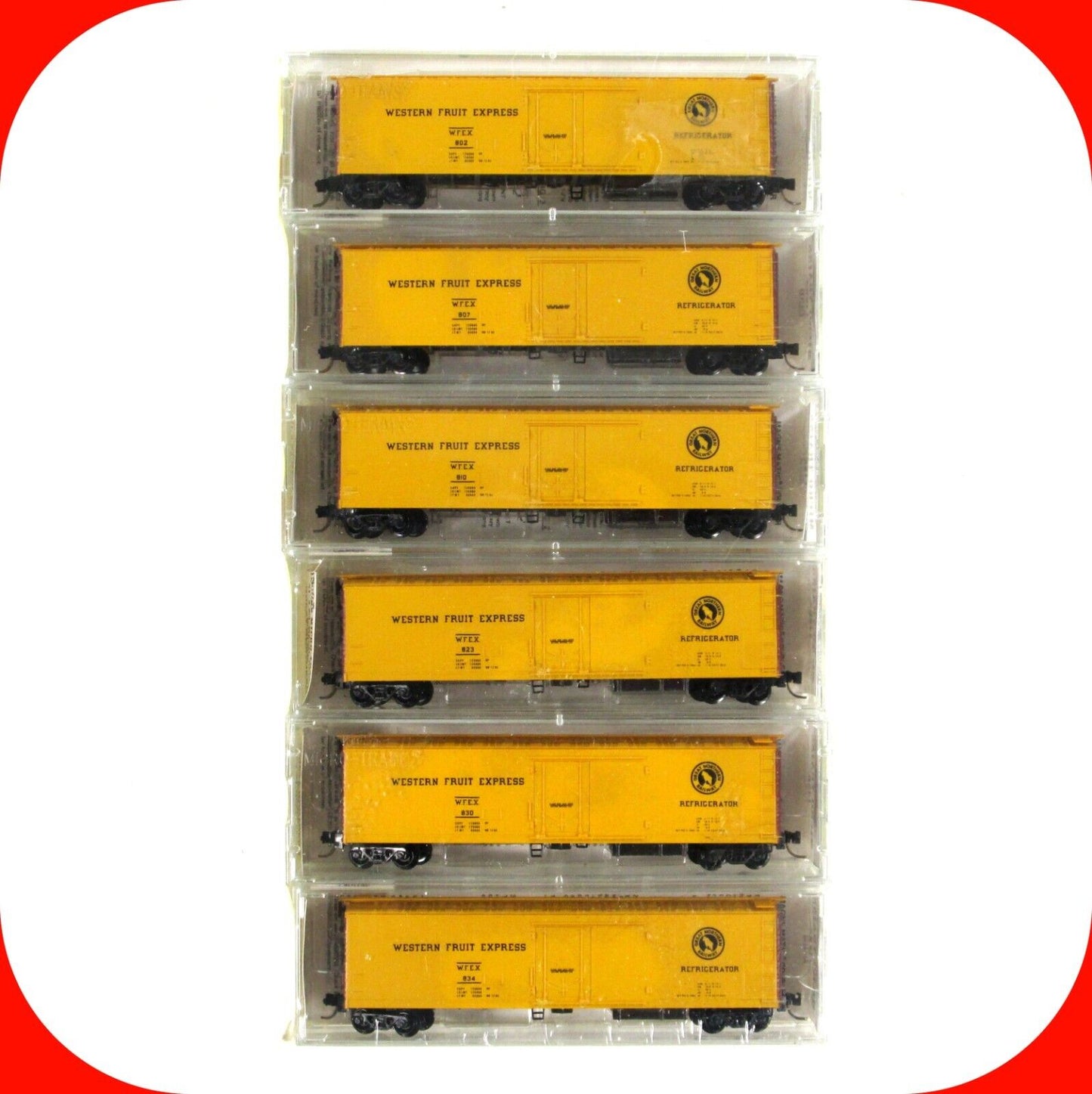 N Scale **GN WESTERN FRUIT EXPRESS** Reefer 6-Pack #2 - Kadee Micro Trains 69012