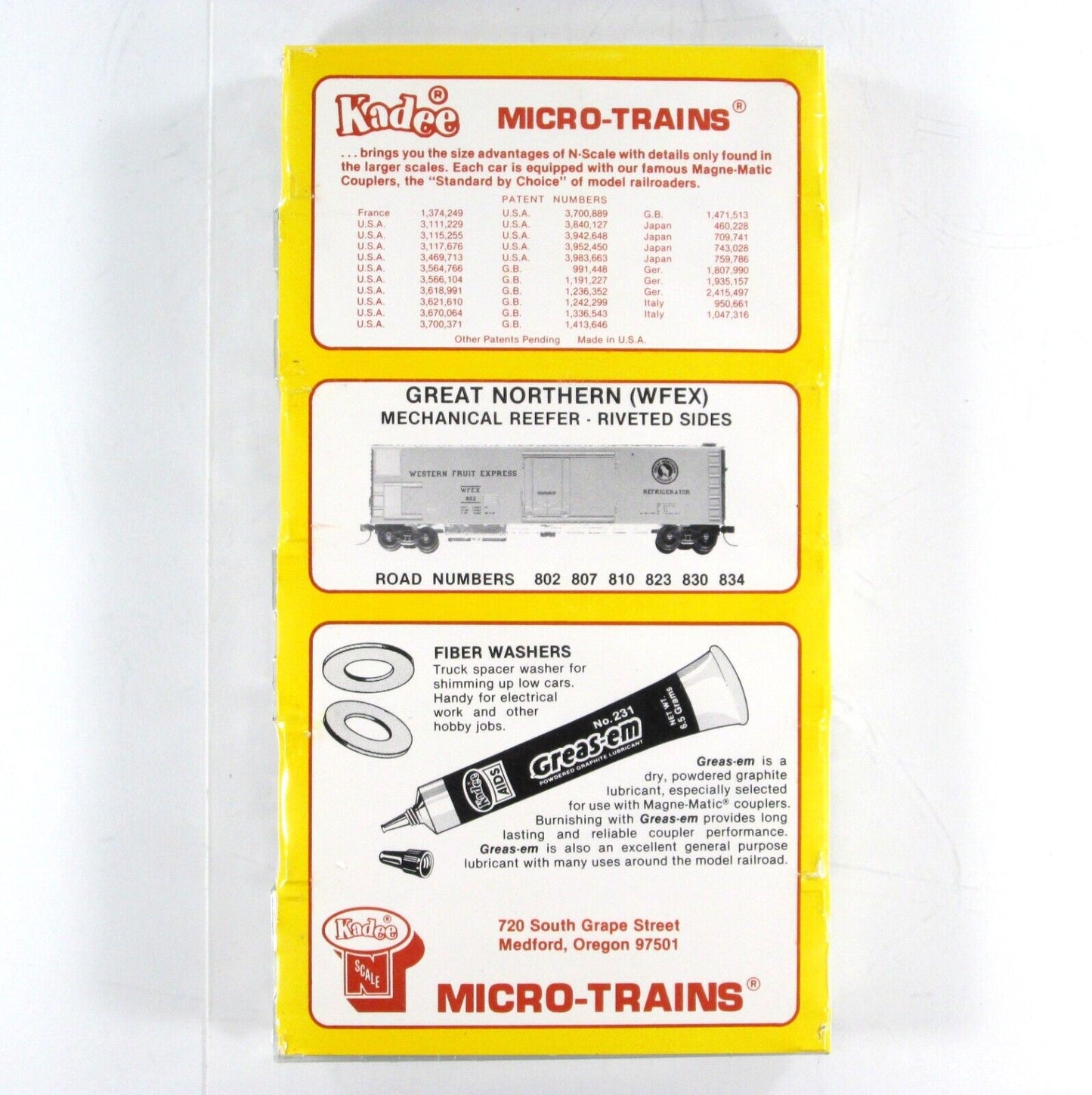 N Scale **GN WESTERN FRUIT EXPRESS** Reefer 6-Pack #2 - Kadee Micro Trains 69012