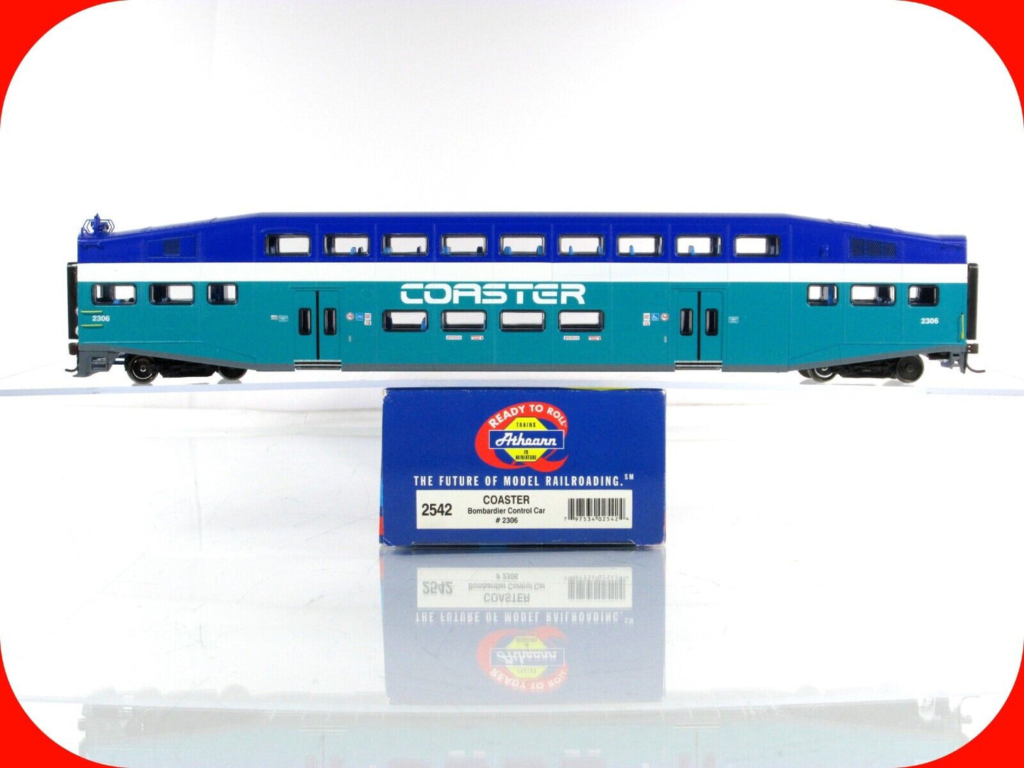 HO Scale SAN DIEGO ***COASTER***  Bombardier Control Car #2306 ---- Athearn 2542