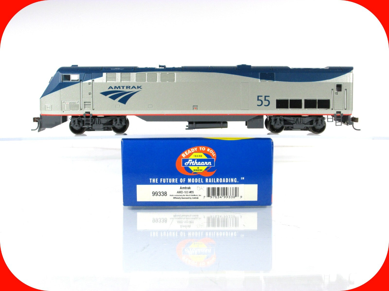 HO Scale ***AMTRAK*** AMD-103 Locomotive #55 ---- Athearn 99338, DC/DCC ...