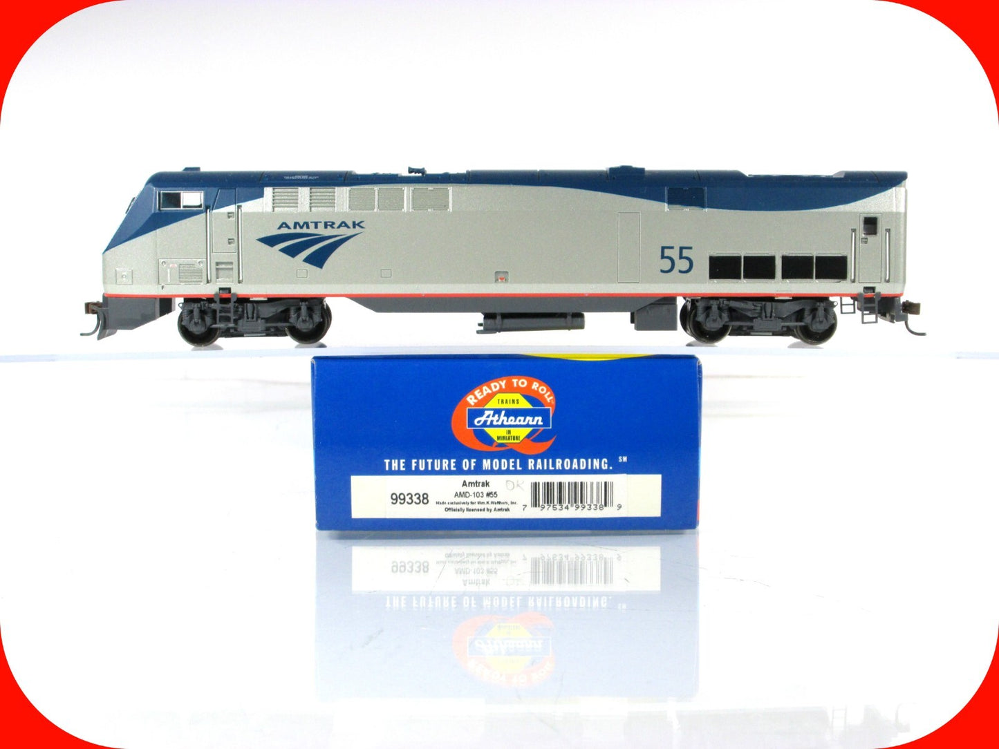HO Scale ***AMTRAK*** AMD-103 Locomotive #55 ---- Athearn 99338, DC/DCC Equipped