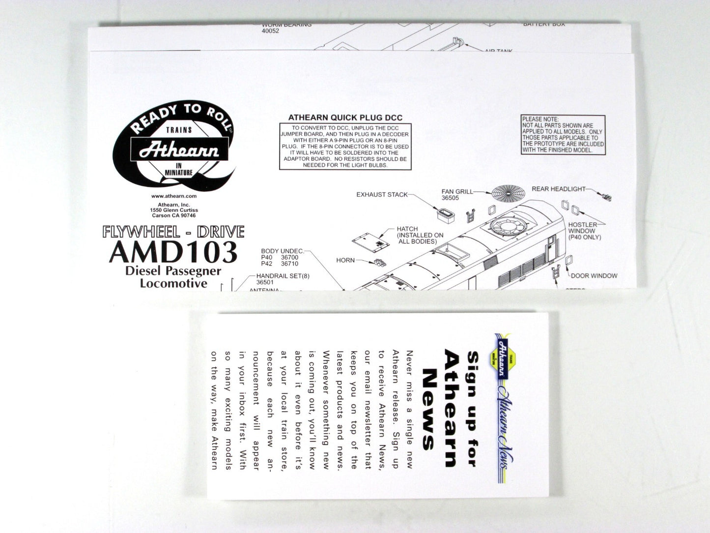 HO Scale ***AMTRAK*** AMD-103 Locomotive #55 ---- Athearn 99338, DC/DCC Equipped