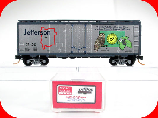 N Scale State of JEFFERSON 40' Box Car - JF 1941 -- Micro Trains NSE Special Run