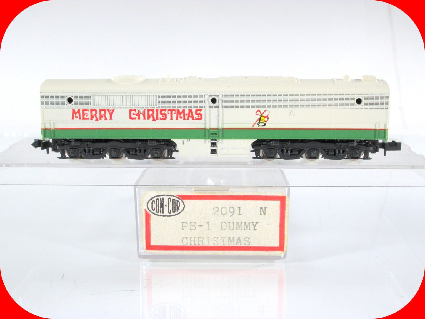 N Scale **MERRY CHRISTMAS** Holiday Alco PB-1 Unpowered Locomotive -Con-Cor 2091