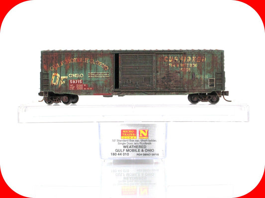 N Scale **GULF MOBILE & OHIO** Weathered Box Car #59715 - Micro Trains 18044010